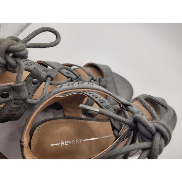 Report Women Sandals Scout Gilley Grey 3.5 Heel Sz 10 - Picture 3 of 5